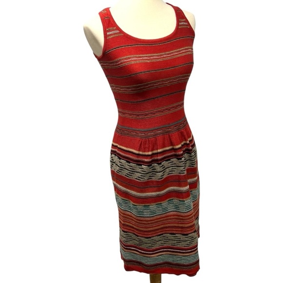 Peruvian Connection Red Pima Cotton Printed Sleeveless A Line Dress Women’s XS - Picture 6 of 12